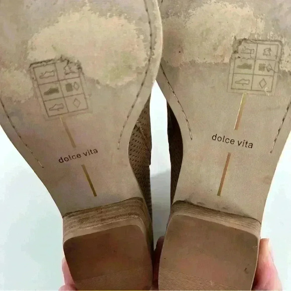 Dolce Vita womens ankle booties size 7 tan laxer dot suede western boots - Picture 13 of 14